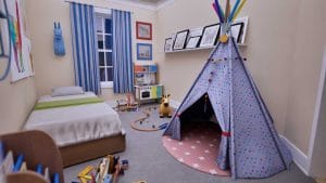 Bedroom 1 decorated for a child