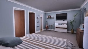Master Bedroom- Corner Bed View