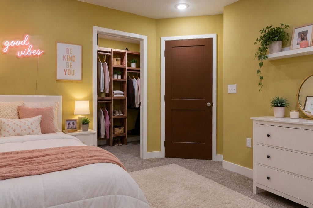 Bedroom 2 decorated for a teenager- far corner view